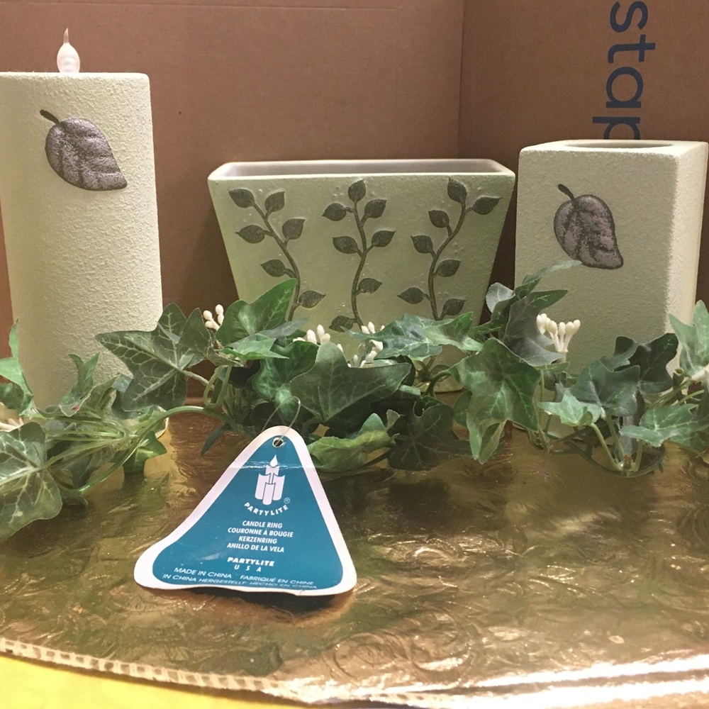Partylite Light Green Spring Candle Set - Picture 2 of 7